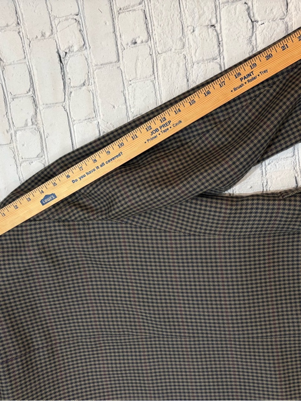 Gianelli Blazer Jacket Mens 40s Olive Green Polyester Wool Blend Houndstooth - Picture 12 of 16